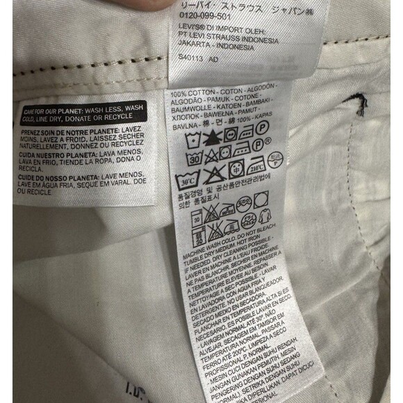 Y2K Levi's Shorts Men 34 Brown Gray Plaid Cargo Pockets Baggy White Tab 12463 - Picture 4 of 8